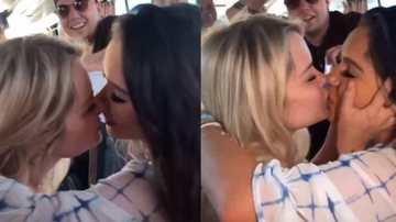Ex-BBB Gizelly Bicalho e Marcela McGowan trocam beijão durante viagem - Arquivo Pessoal