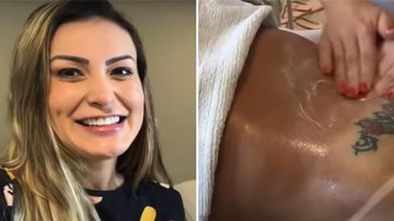 Andressa Urach exibe marquinhas de bronzeado ao registrar sessão de massagem - Instagram
