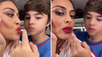 Caçula de Juliana Paes se recusa a beijar a mãe e motivo diverte web - Instagram