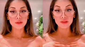 Mayra Cardi surge completamente pelada e cobre só os mamilos com emoji: "Se sumir, vão ver minha teta" - Reprodução/Instagram