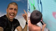 Pedro Scooby leva os filhos para grafitar muros no Rio: "Relembra meus tempos de Curicica" - Instagram