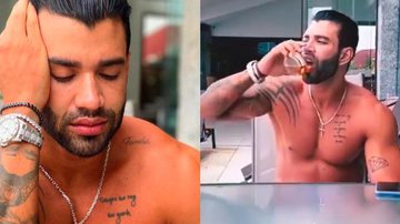 Gusttavo Lima é flagrado afogando mágoas na bebida ao som de sofrência - Reprodução/Instagram