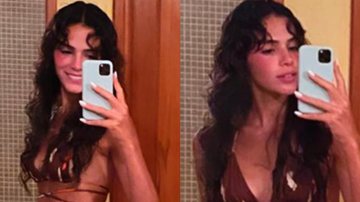 Bruna Marquezine faz selfies com biquíni de corda fina e exibe corpão no espelho - Reprodução/Instagram