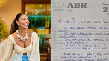 Juliana Paes mostra carta escrita para Ayrton Senna - Instagram