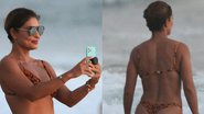 Juliana Paes vai à praia com amigos e exibe corpo espetacular de biquíni fio-dental - AgNews