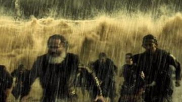A segunda fase da trama chega ao fim com as cenas do dilúvio e aliança de Deus com Noé; confira! - Reprodução/Record TV