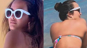 Geisy Arruda posa de bruços em dia de praia e bumbum ocupa a tela - Reprodução/Instagram