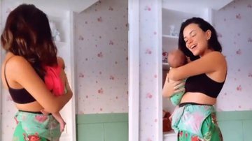 Talita Younan encanta ao dançar com a filha recém-nascida - Instagram