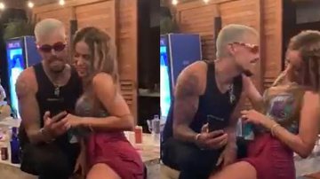 Que situação! Lipe Ribeiro tenta beijar Anitta, leva toco e fica sem graça durante gravações de reality show - Reprodução/Twitter
