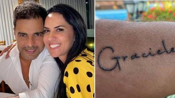 Zezé di Camargo perde a linha após fã criticar tatuagem em homenagem à Graciele Lacerda - Reprodução/ Instagram