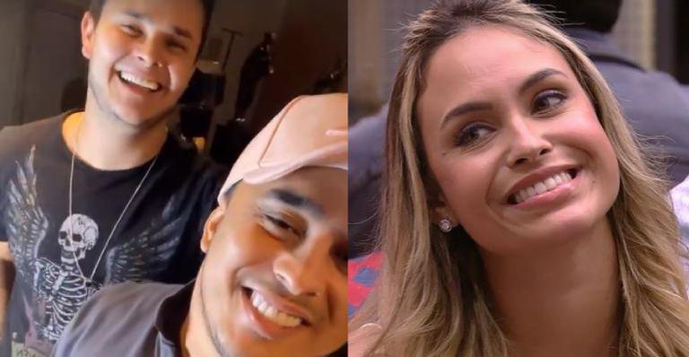 BBB21: Matheus e Kauan convidam Sarah para gravarem música juntos - Reprodução / TV Globo