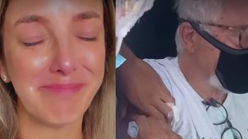 Ticiane Pinheiro não contém as lágrimas ao ver pai sendo vacinado - Reprodução/Instagram