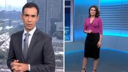 César Tralli improvisa comentário e leva bronca de Eliana Marques ao vivo no SPTV: "Não pode, é perigoso" - Reprodução/TV Globo