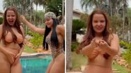Maiara e Maraísa colocam biquínis cavados e dançam na piscina da mansão em moram: "Pegava as duas" - Reprodução/Instagram