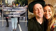 Em protesto contra Bolsonaro, Monica Martelli carrega faixa com nome de Paulo Gustavo - Instagram