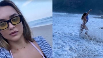 Recém-moradora do Rio, Rafa Kalimann exibe corpão em praia carioca e enfrenta mar gelado: "Vim dar um mergulho" - Reprodução/Instagram