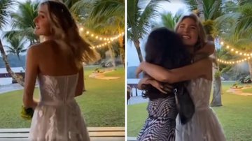 Reprodução/Instagram - Amiga famosa fica com o buquê do casamento de Sasha Meneghel após marmelada: "Se deixar cair vou rir muito"