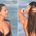 Que saúde! Bárbara Coelho toma banho de mar com biquíni fio-dental e exibe corpaço - AgNews