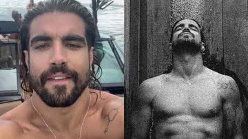 Caio Castro abaixa bermuda até o limite ao tomar ducha e fãs piram: "Igual vinho" - Reprodução/Instagram