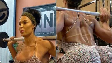 Gracyanne Barbosa treina pesado e body quase rasga mostrando tudo: "Insano" - Reprodução/TV Globo