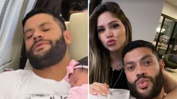 Hulk Paraíba aninha a filha recém-nascida e faz declaração à esposa: "Te amo" - Reprodução/Instagram