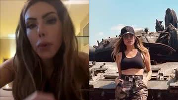 Na Ucrânia, Liziane Gutierrez é detonada ao posar em tanque de guerra: "Sem noção" - Reprodução/Instagram