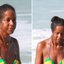 Aos 43 anos, Maju Coutinho é flagrada de biquíni em praia ao lado do marido