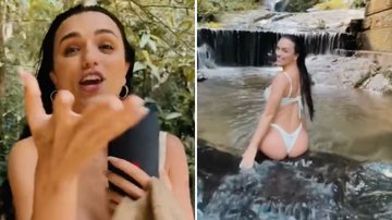Rafa Kalimann toma banho de cachoeira de biquíni branco e protagoniza momento ousado: "Perfeita" - Reprodução/Instagram