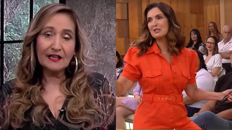 Sonia Abrão detonou a atitude de Fátima Bernardes ao colocar Maíra Cardi na plateia do 'Encontro' e não no palco do programa - Reprodução/TV Globo/RedeTV