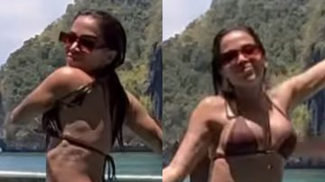 De biquíni, Anitta celebra aniversário em piscina particular e ostenta bumbum GG - Reprodução/Instagram