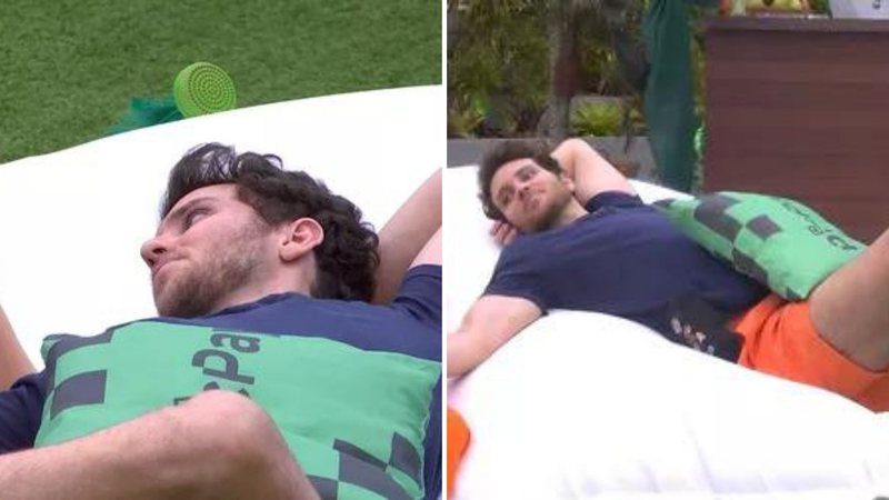 BBB22: Emparedado, Lucas se isola em dinâmica e lamenta: "Não estou entre amigos" - Reprodução/TV Globo
