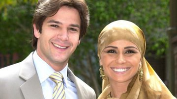Murilo Benício e Giovanna Antonelli caracterizados de seus personagens - Reprodução / TV Globo