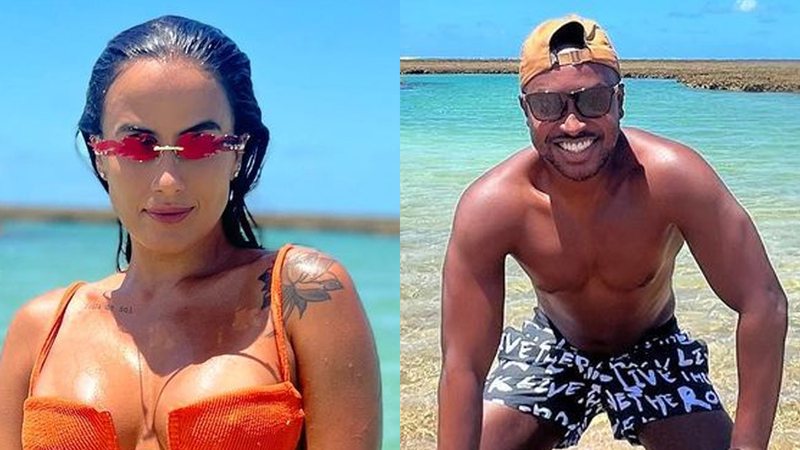 Discretos, Carol Peixinho e Thiaguinho curtem viagem a dois em praia paradisíaca - Reprodução/Instagram