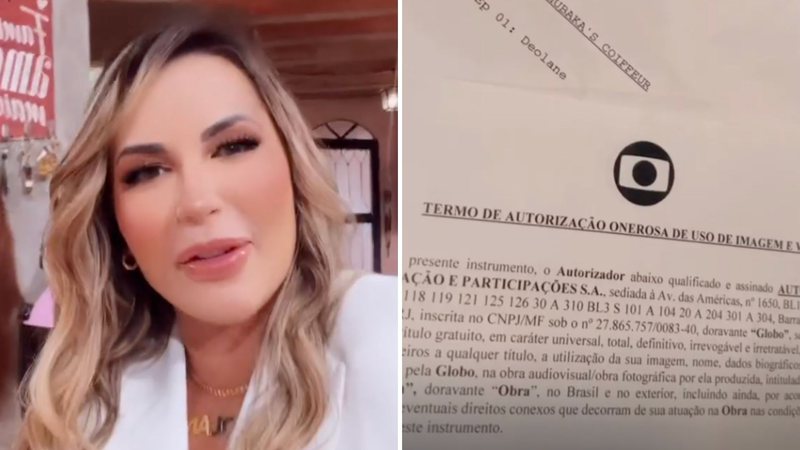 Deolane Bezerra mostra contrato com a Globo e dispara: "Aguenta Brasil" - Reprodução/TV Globo