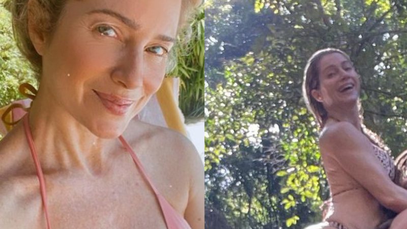Em raro clique, Letícia Spiller posa de biquíni no colo do namorado: "Amorzinho" - Reprodução / Instagram