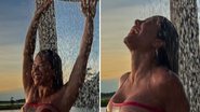 Esposa de Leonardo toma chuveirada em cliques picantes: "Que corpo é esse?" - Reprodução/TV Globo