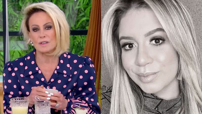 Ana Maria Braga é criticada por falar do peso de Marília Mendonça no 'Mais Você' - Reprodução/TV Globo e Reprodução/Instagram