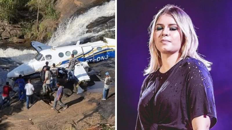 Avião que matou Marília Mendonça e outras quatro pessoas atingiu torre de energia e deixou dezenas de moradores em apuros - Reprodução/TV Globo