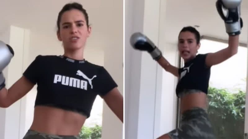 Bruna Marquezine entrega tudo de si e rebola muito em treino de boxe: "Atacada" - Reprodução/Instagram