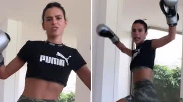 Bruna Marquezine entrega tudo de si e rebola muito em treino de boxe: "Atacada" - Reprodução/Instagram