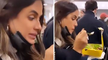 Reprodução/Instagram - Ex-BBB Carol Peixinho se justifica após abrir marmita em fila de aeroporto: "Sou dessas"