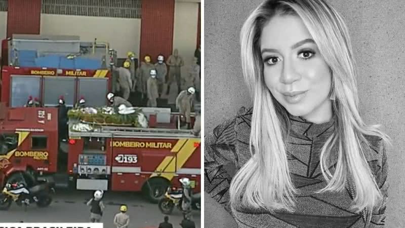 Caixão de Marília Mendonça foi fechado e familiares e amigos seguem emocionados para o enterro da cantora - Reprodução/TV Globo/ Instagram