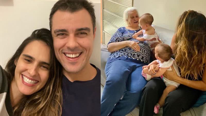 Esposa de Joaquim Lopes mostra primeiro encontro das filhas com a bisavó - Reprodução / Instagram