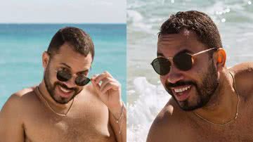 Ex-BBB Gil do Vigor sensualiza de shorts justinho na praia e colecionou elogios - Reprodução / Instagram