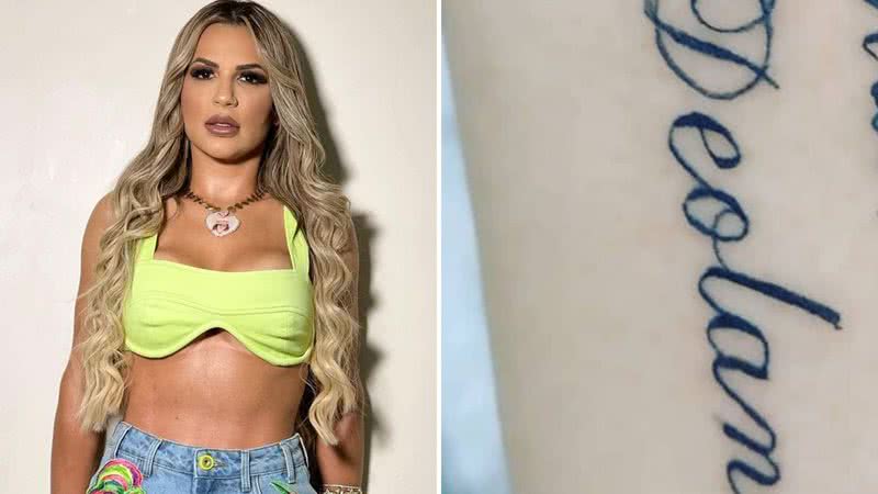 Fã faz tatuagem em homenagem a Deolane Bezerra e é criticada por erro: "Faltou na aula" - Reprodução/Instagram