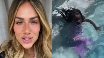 Giovanna Ewbank flagra Titi nadando com fantasia de sereia - Reprodução/Instagram