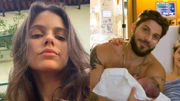 Esposa de Chay Suede surge abatida em foto inédita do parto de José: "Muitas horas" - Reprodução/Instagram