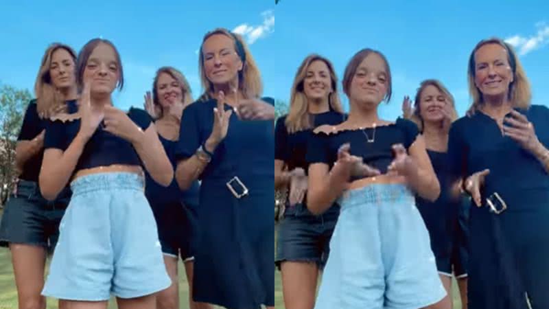 Filha de Ticiane Pinheiro ensina coreografia à mãe e à avó - Instagram
