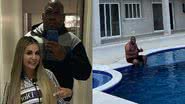 Segurança de Deolane Bezerra curte piscina da mansão milionária - Reprodução/Instagram