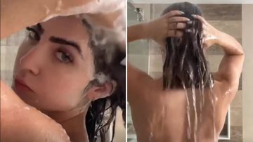 Nua, Jade Picon sensualiza e quase mostra tudo ao se banhar na frente dos seguidores - Reprodução/Instagram